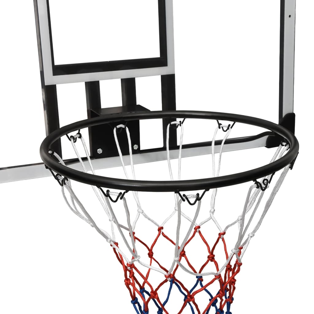 vidaXL Panneau de basket-ball Transparent 90x60x2,5 cm Polycarbonate