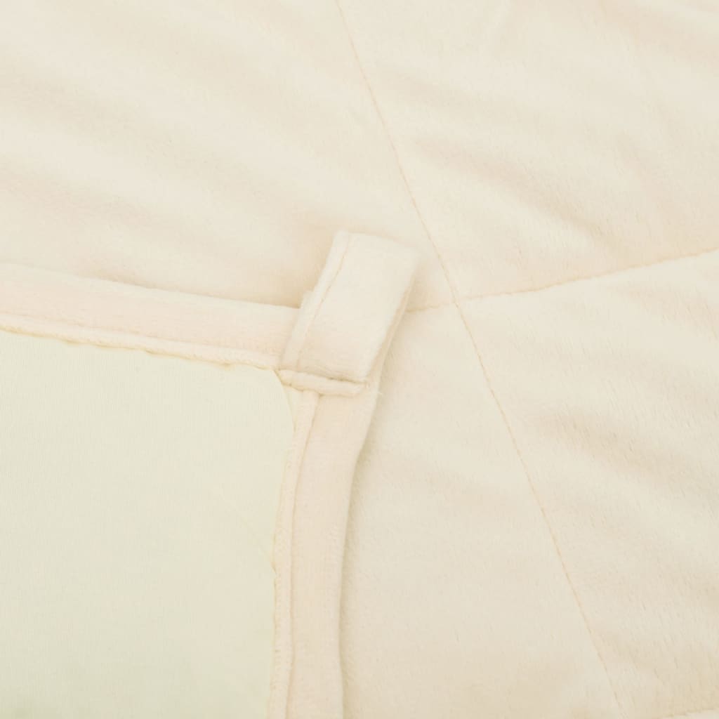 vidaXL Couverture lestée Crème clair 122x183 cm 5 kg Tissu