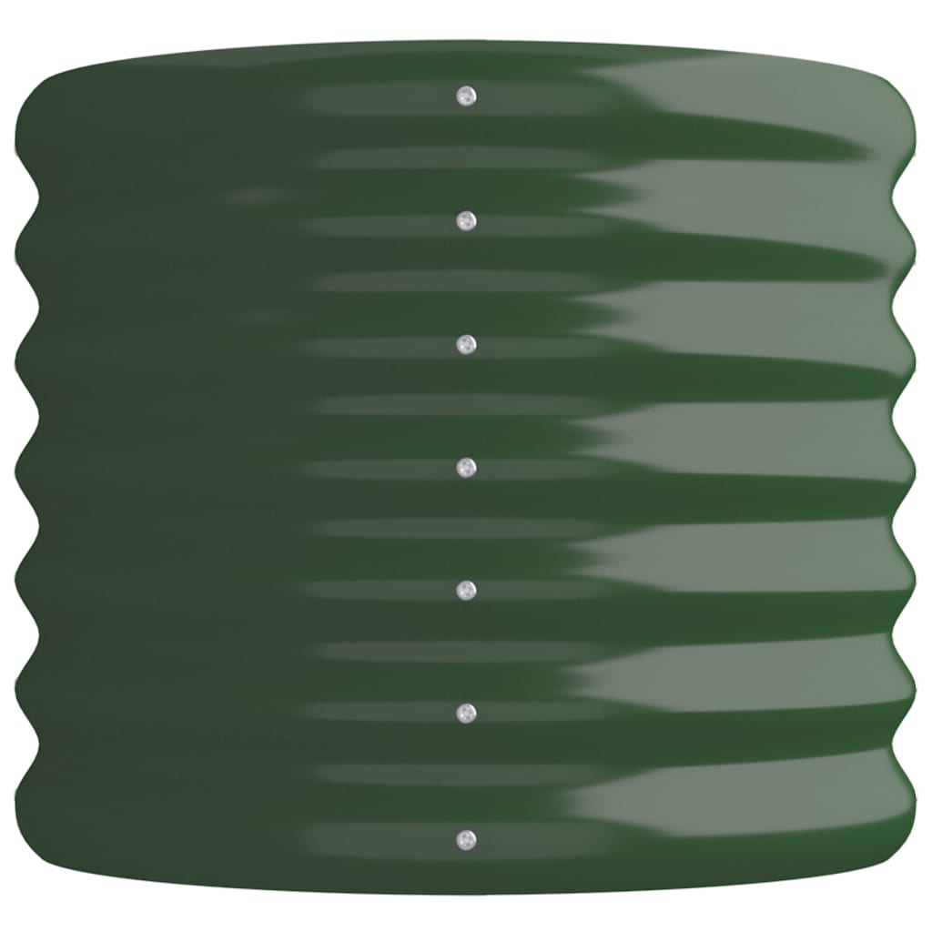 vidaXL Lit surélevé de jardin Acier enduit de poudre 114x40x36 cm Vert