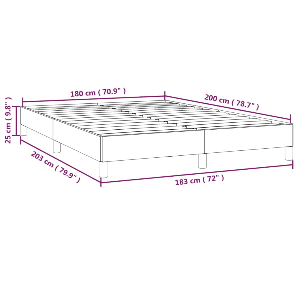 vidaXL Cadre de lit sans matelas crème 180x200 cm tissu