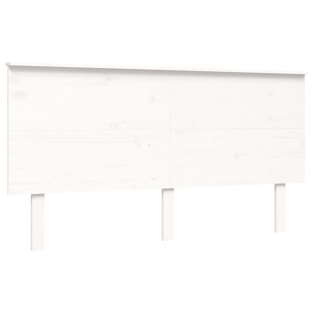 vidaXL Cadre de lit sans matelas blanc bois de pin massif