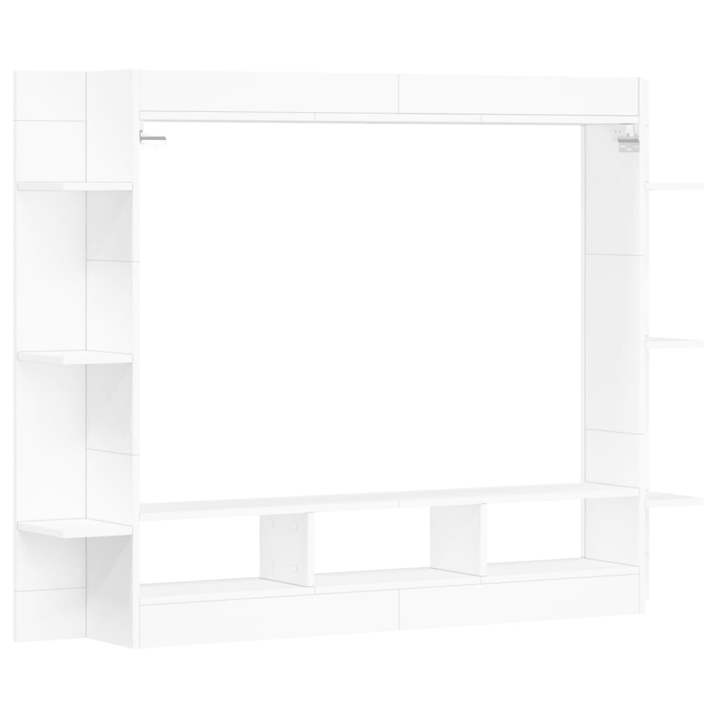 vidaXL Meuble TV blanc 152x22x113 cm bois d'ingénierie