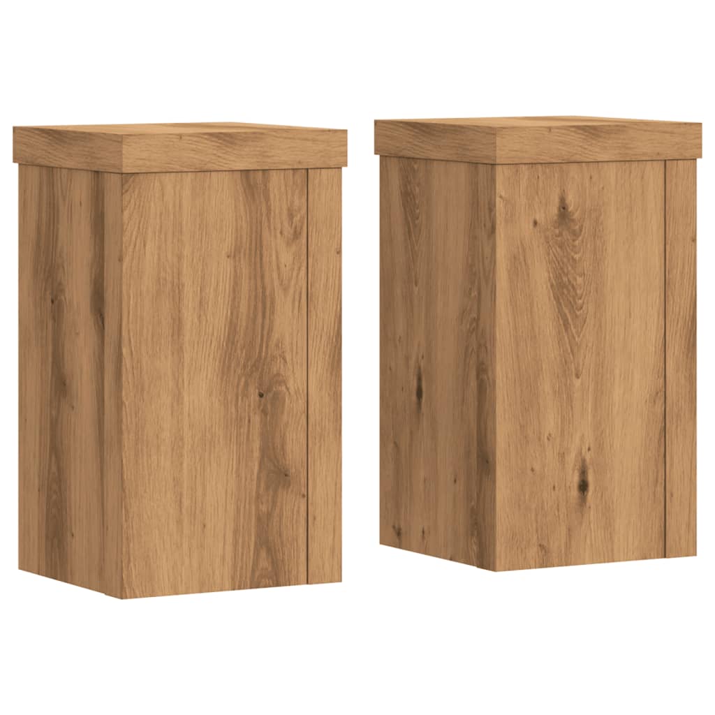 vidaXL Supports pour plantes 2 pcs chêne artisanal bois d'ingénierie