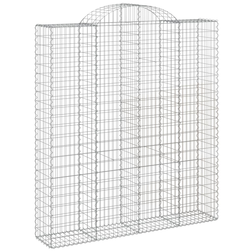 vidaXL Paniers à gabions arqués 3 pcs 200x50x220/240 cm Fer galvanisé