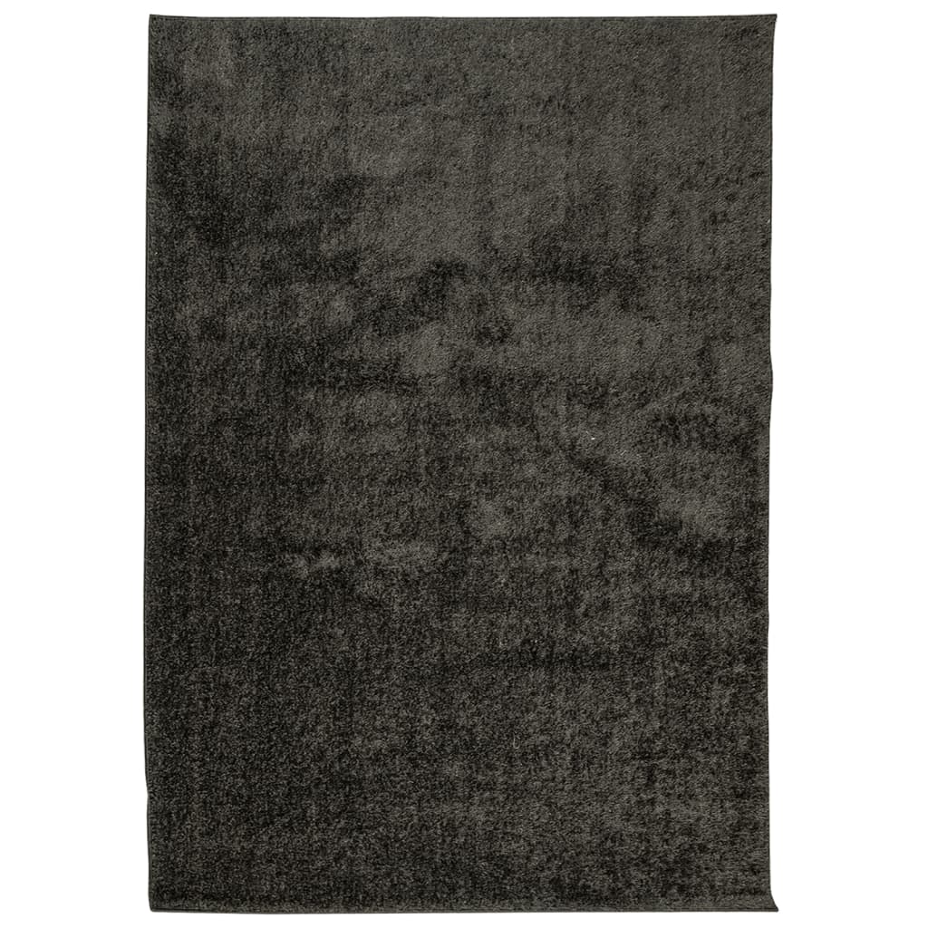 vidaXL Tapis ISTAN à poils longs aspect brillant anthracite 120x170 cm