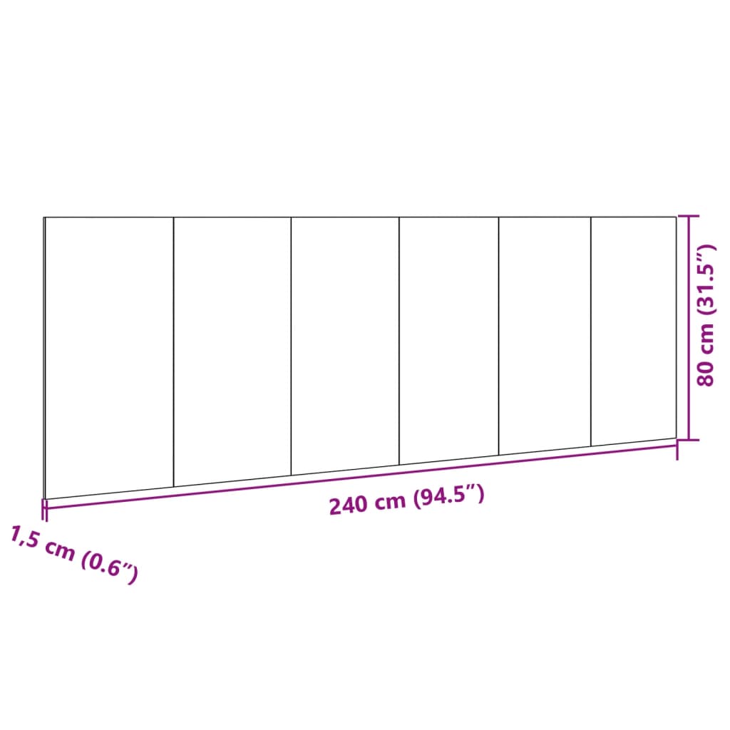 vidaXL Tête de lit avec armoires gris béton 240 cm bois d'ingénierie