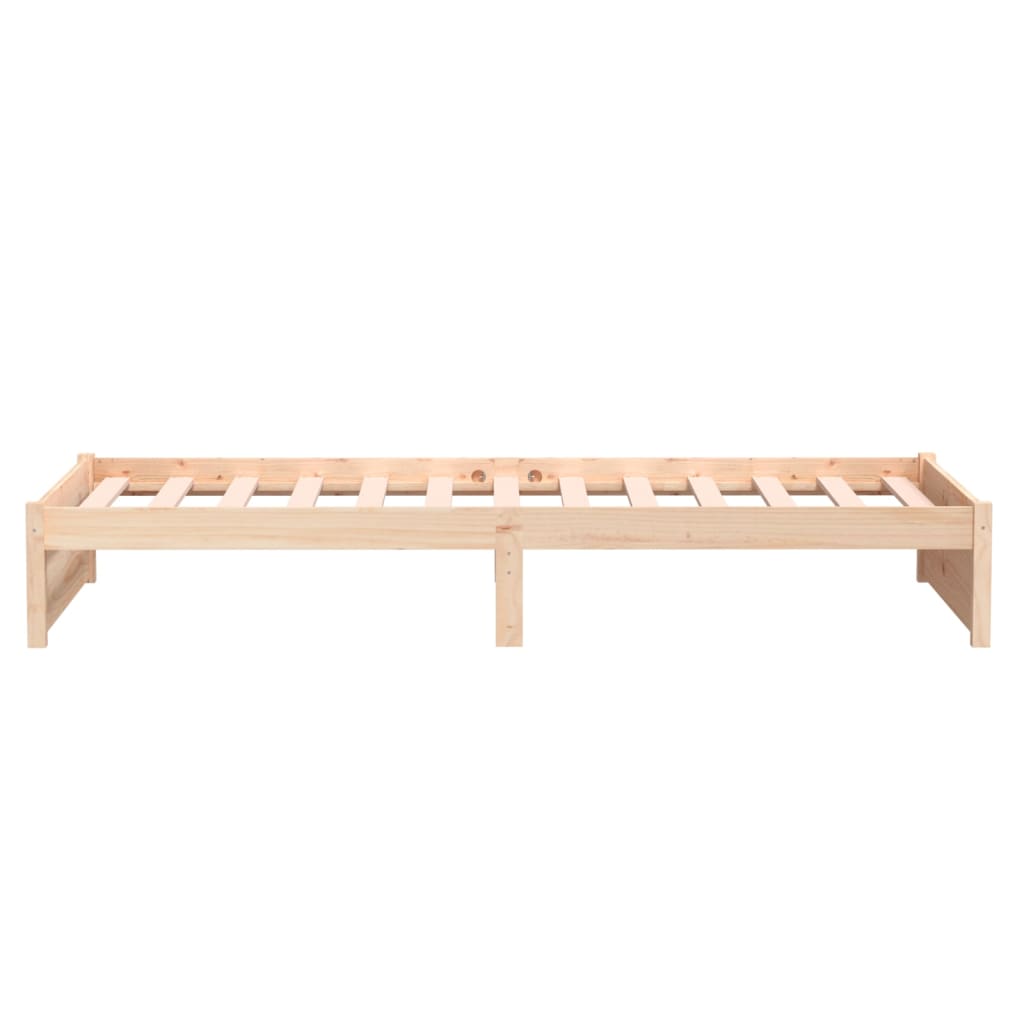 vidaXL Cadre de lit sans matelas blanc bois massif 100x200 cm