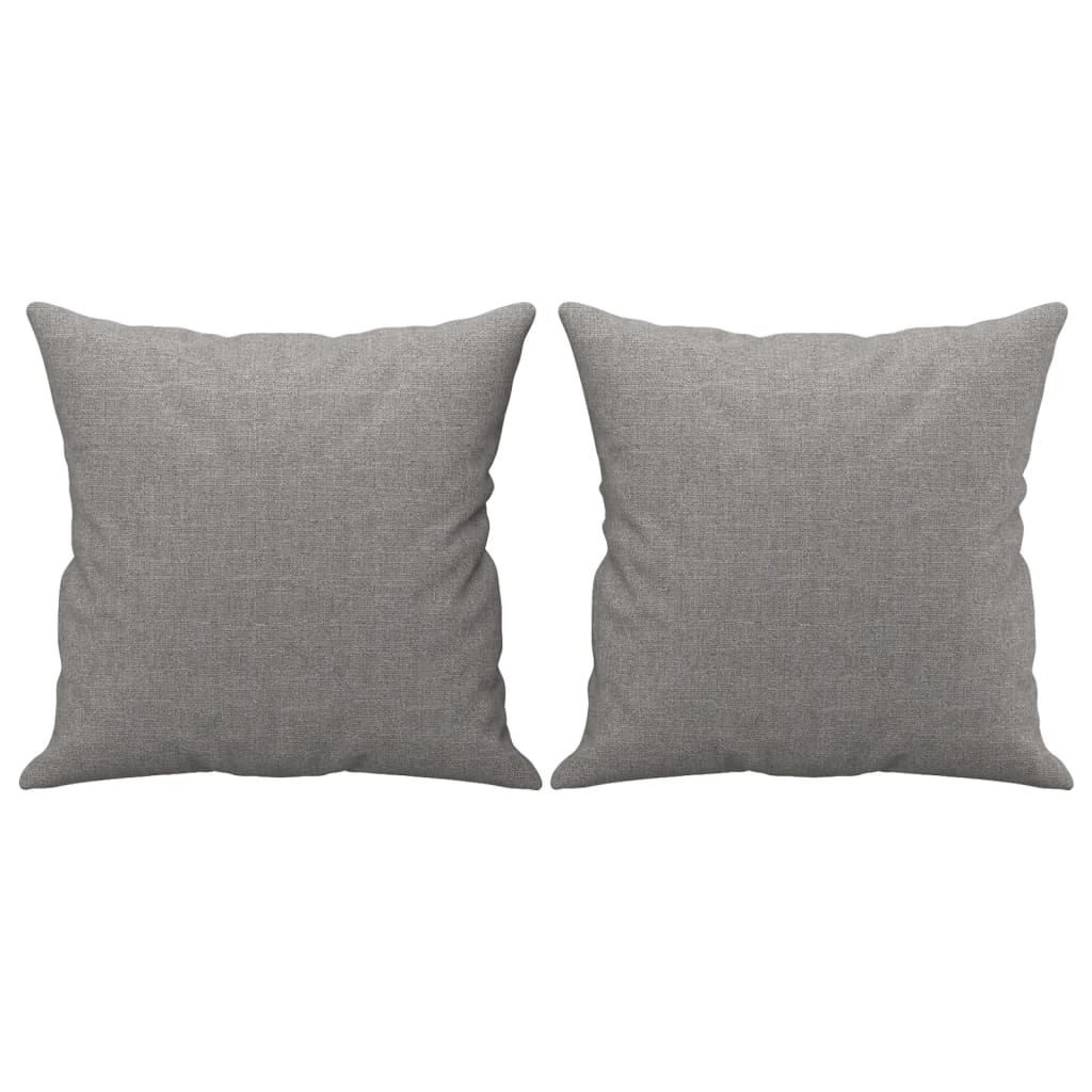 vidaXL Coussins décoratifs lot de 2 Gris clair 40x40 cm Tissu