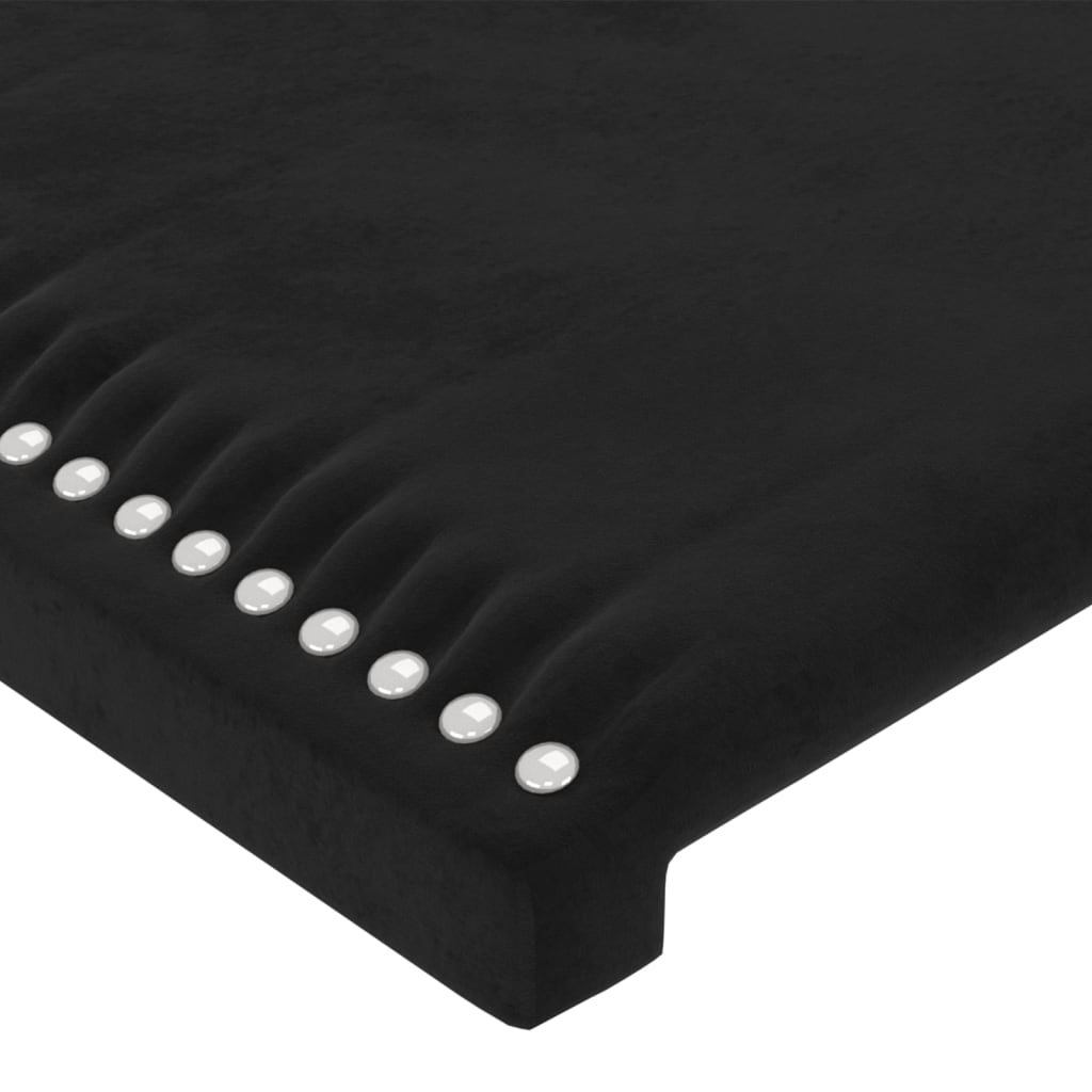 vidaXL Tête de lit avec oreilles Noir 183x16x118/128 cm Velours