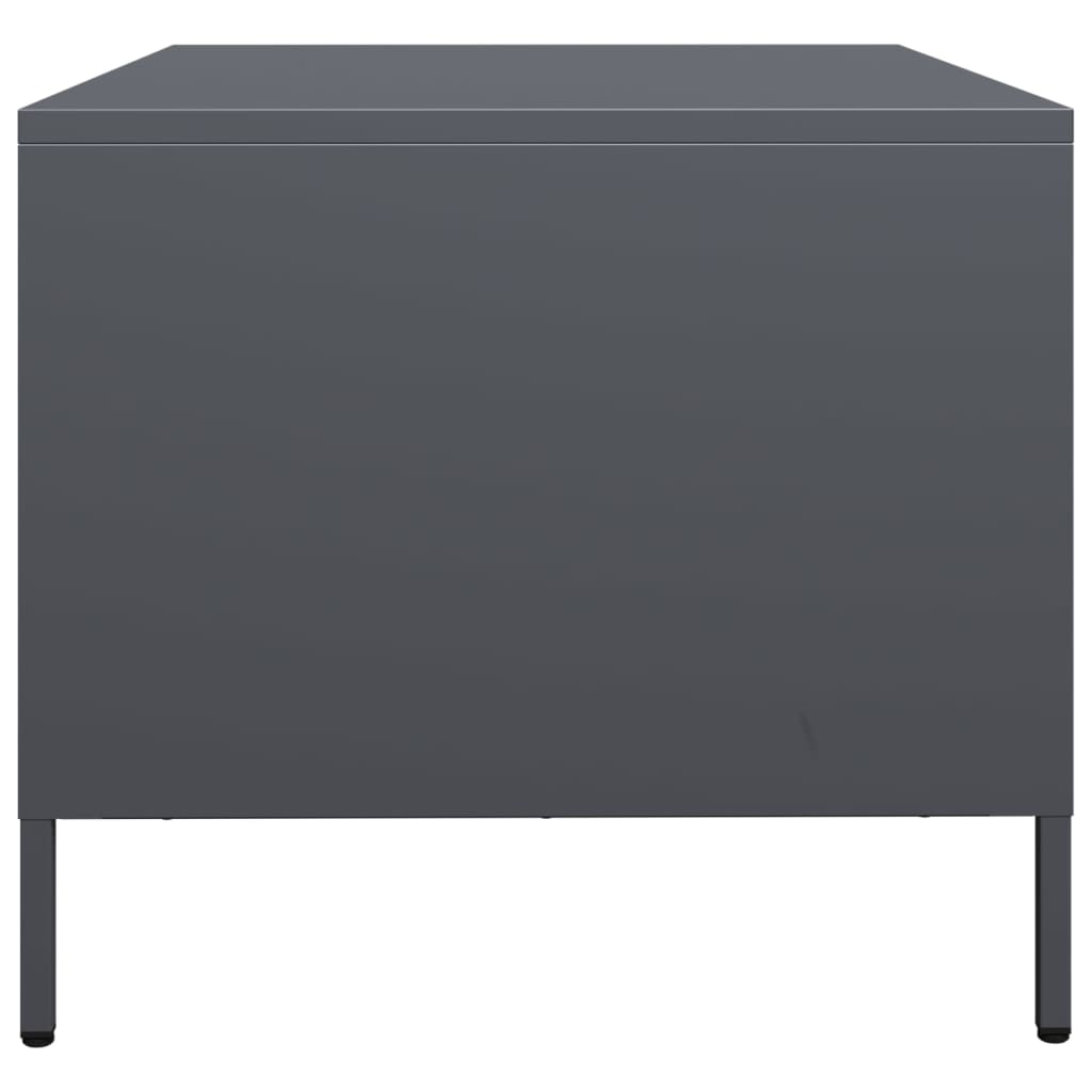 vidaXL Meuble TV anthracite 68x50x43,5 cm acier laminé à froid