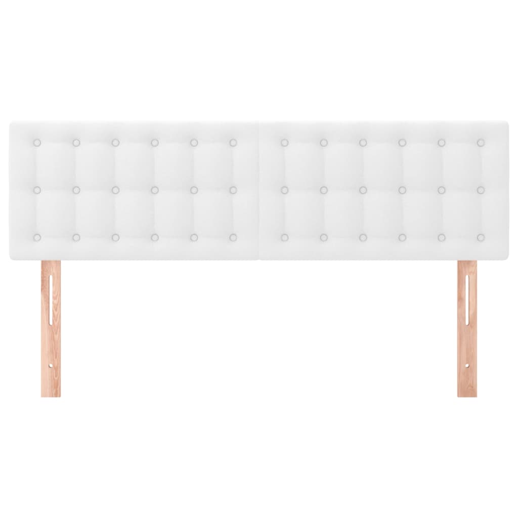 vidaXL Têtes de lit 2 pcs Blanc 72x5x78/88 cm Similicuir