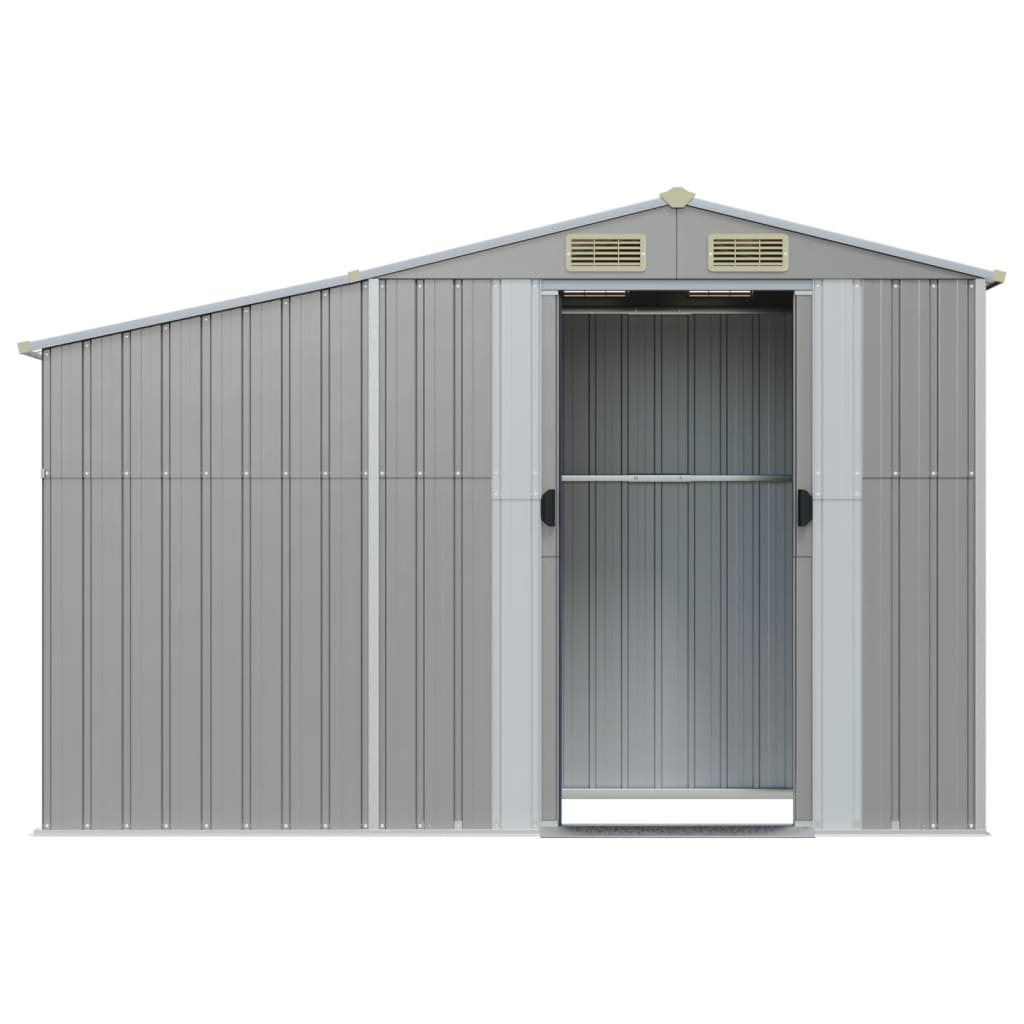 vidaXL Abri de jardin gris 277x93x179 cm acier galvanisé