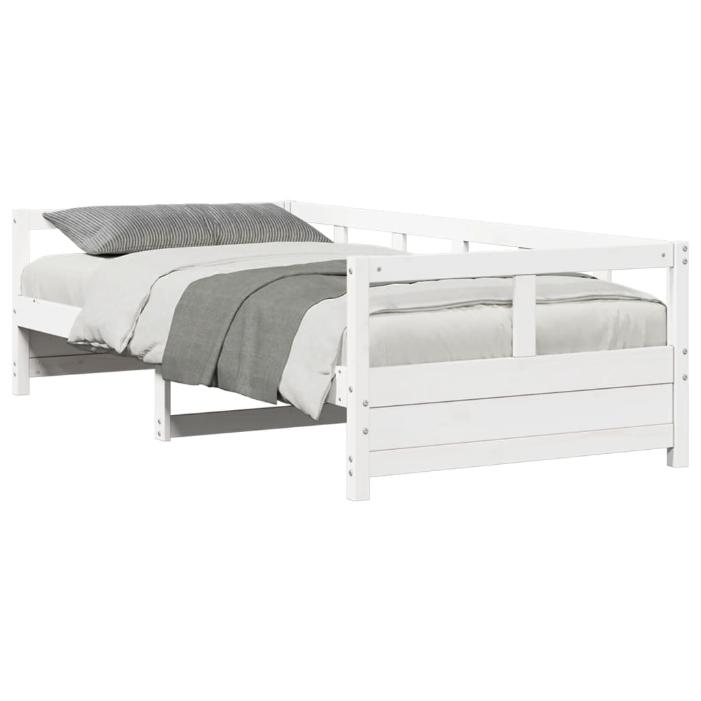 vidaXL Lit de jour sans matelas blanc 80x200 cm bois de pin massif