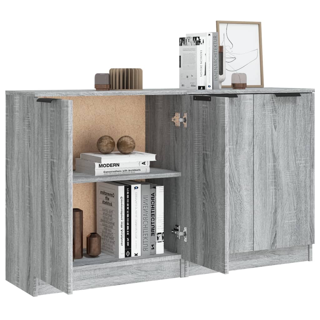 vidaXL Buffets 2 pcs Sonoma gris 60x30x70 cm Bois d'ingénierie