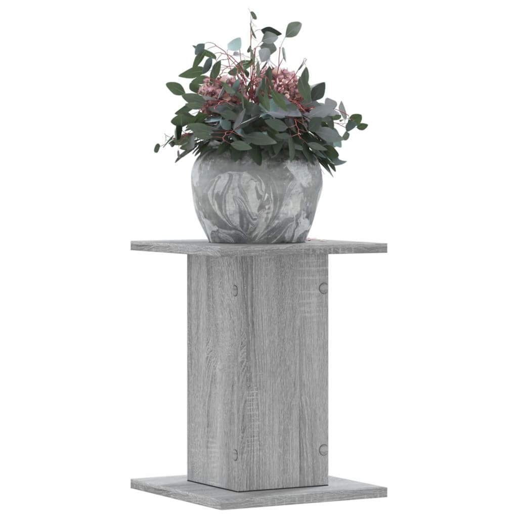 vidaXL Supports pour plantes 2 pcs sonoma gris bois d'ingénierie