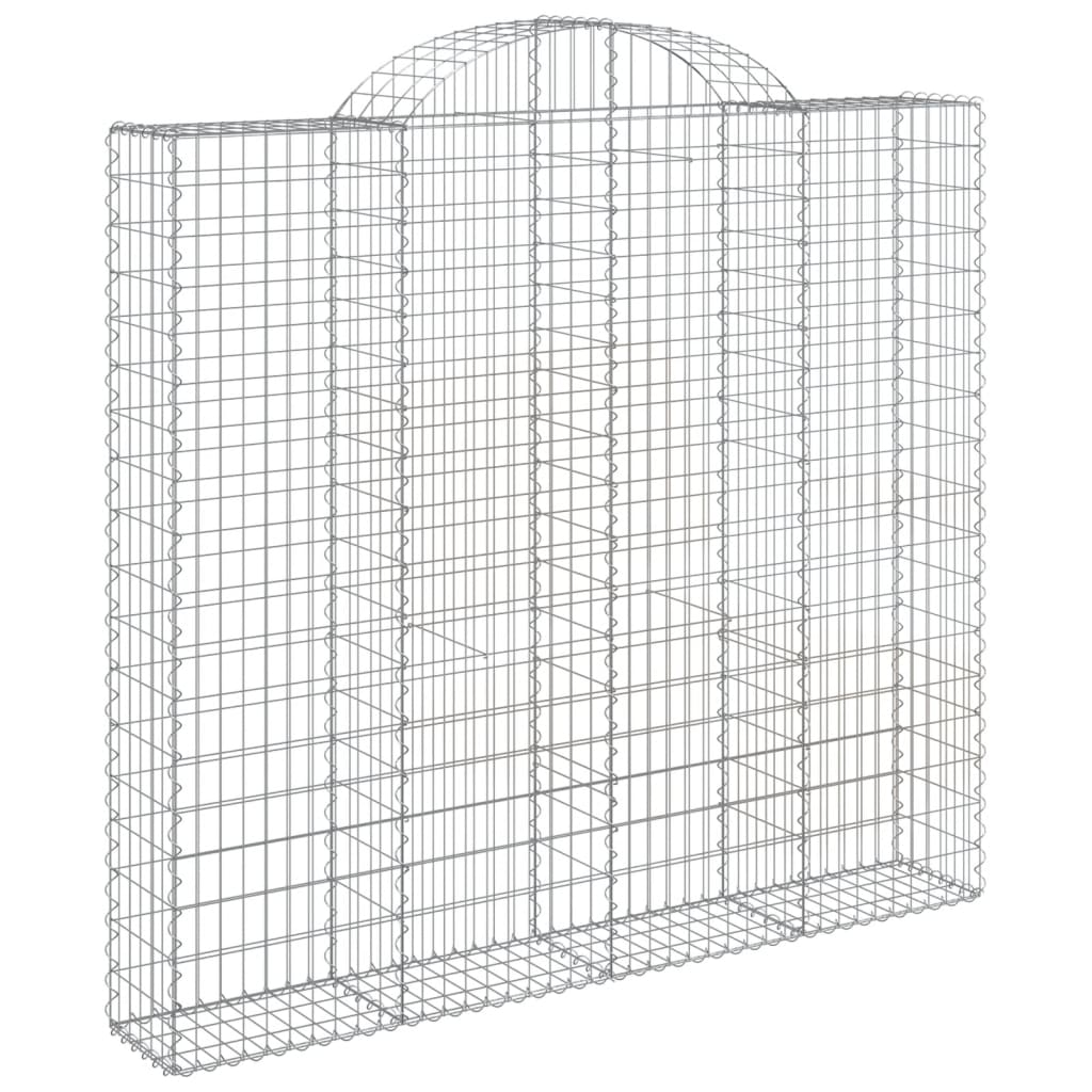 vidaXL Paniers à gabions arqués 11 pcs 200x50x180/200 cm Fer galvanisé