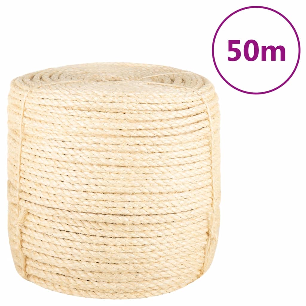 vidaXL Corde 100 % sisal 8 mm 50 m