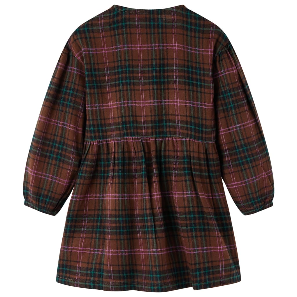 Robe pour enfants à manches longues cognac 104