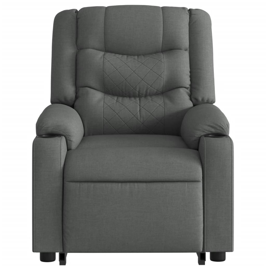 vidaXL Fauteuil de massage inclinable Gris foncé Tissu