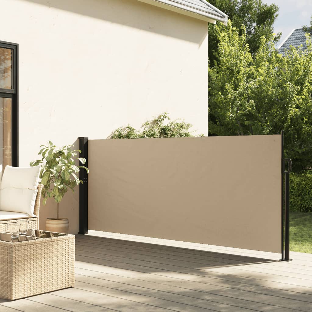 vidaXL Auvent latéral rétractable beige 117x300 cm