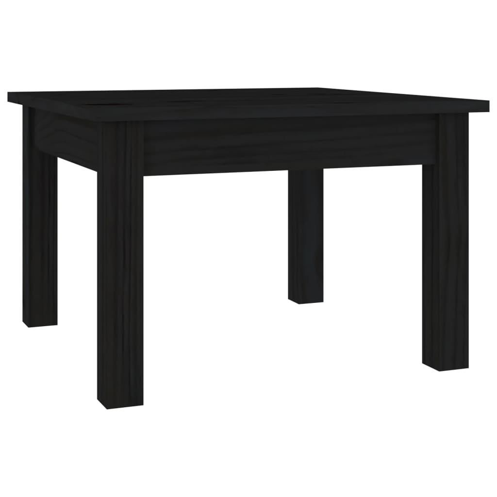 vidaXL Table basse Noir 45x45x30 cm Bois massif de pin