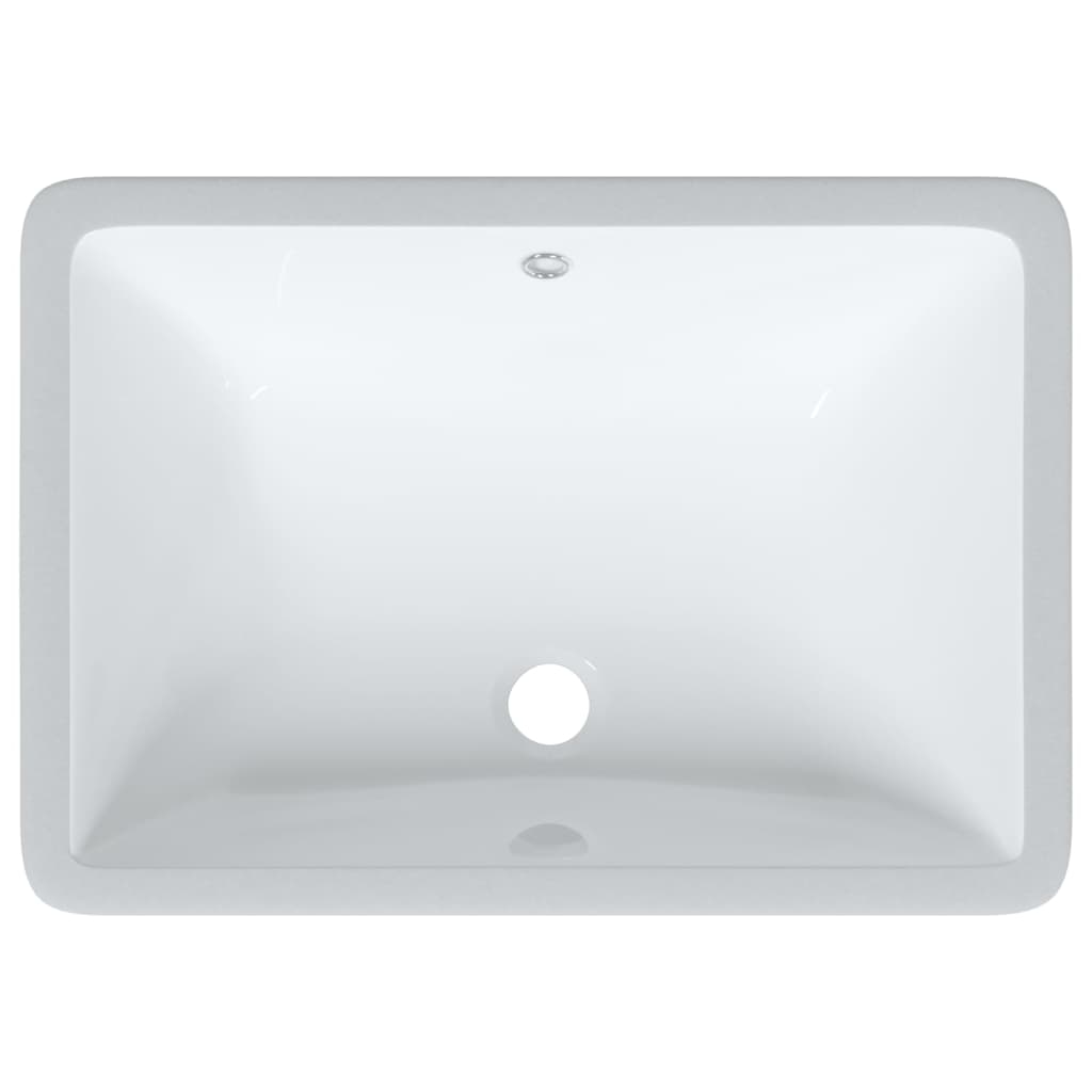 vidaXL Évier salle de bain blanc rectangulaire céramique