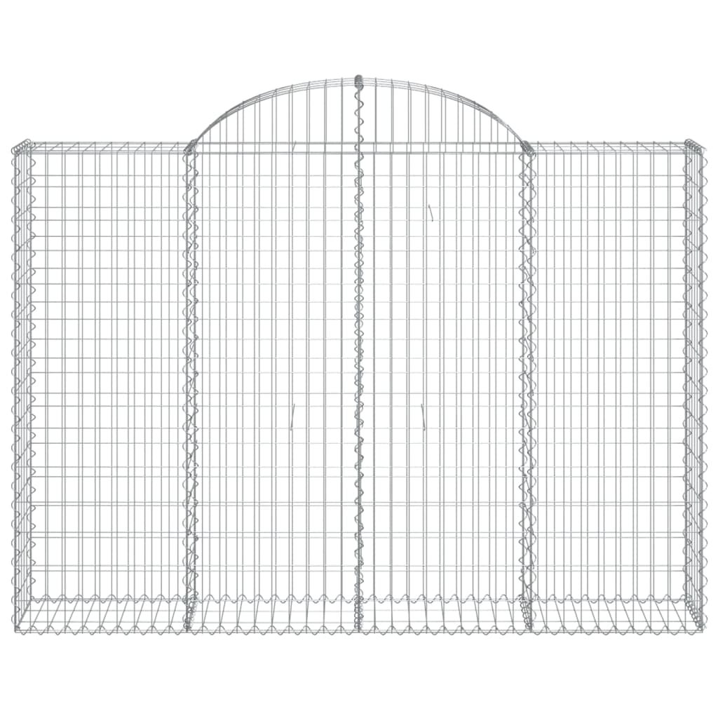 vidaXL Panier de gabions arqué 200x30x140/160 cm Fer galvanisé