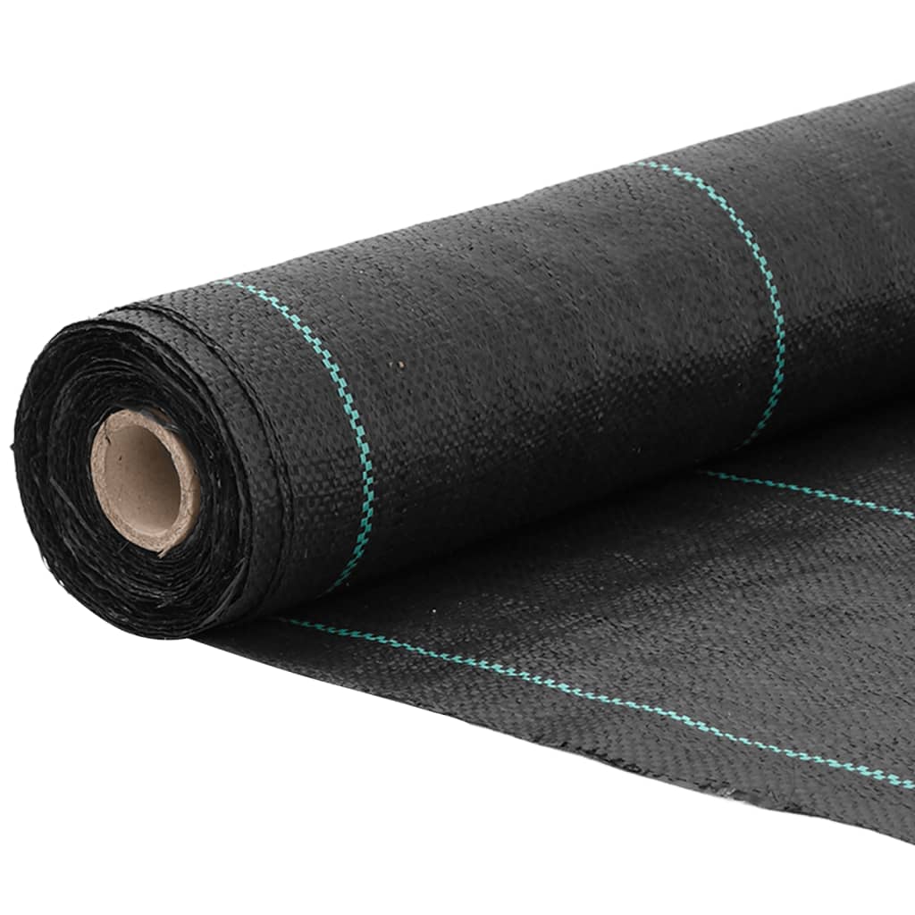 vidaXL Membrane anti-mauvaises herbes noir 1,5x200 m PP