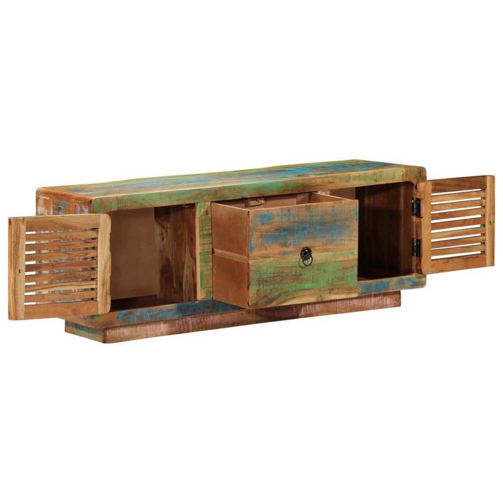 vidaXL Meuble TV 110x30x40 cm bois massif de récupération