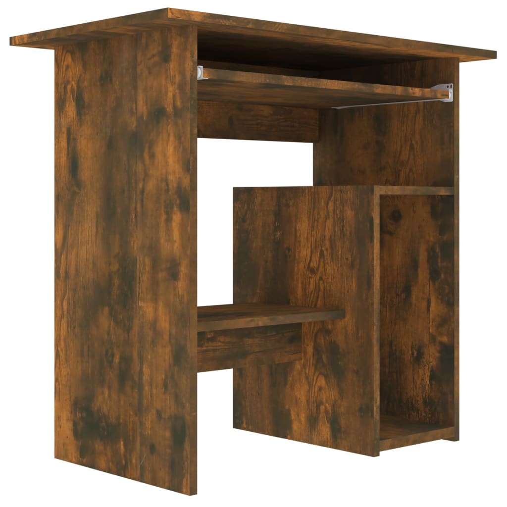 vidaXL Bureau Chêne fumé 80x45x74 cm Bois d'ingénierie