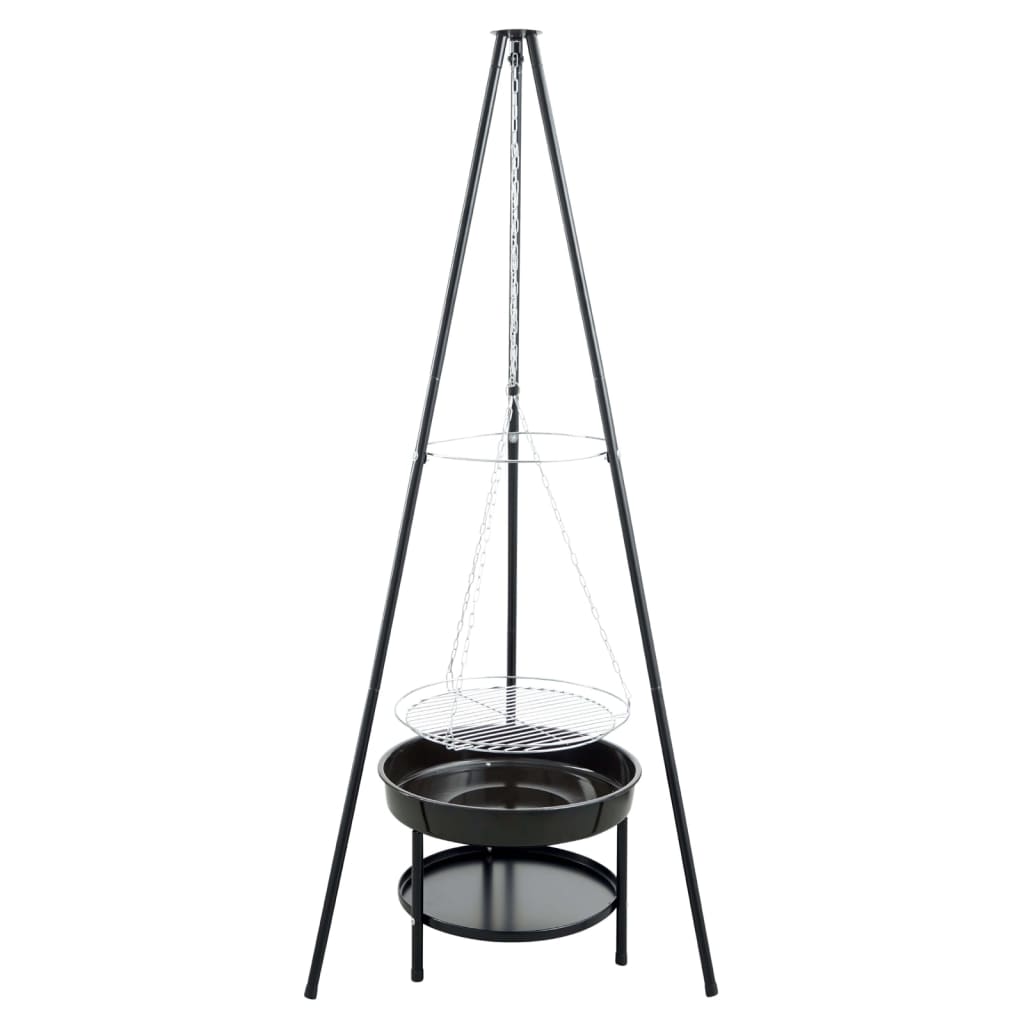 RedFire Barbecue de jardin avec trépied et bol à feu 50 cm noir