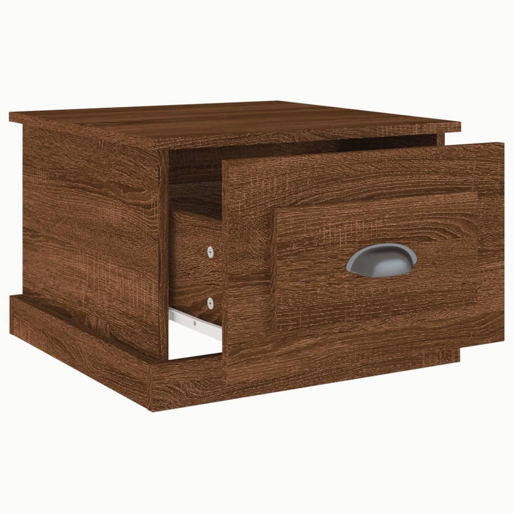 vidaXL Table basse Chêne marron 50x50x35 cm Bois d'ingénierie