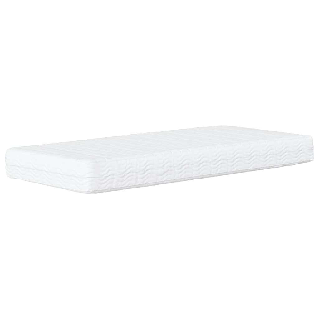 vidaXL Lit avec matelas gris foncé 90x200 cm tissu