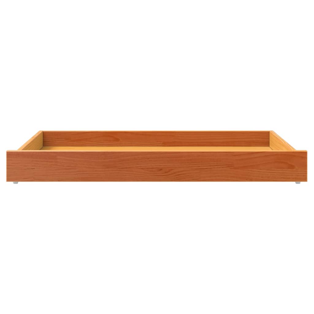 vidaXL Tiroirs de lit de jour 2 pcs cire marron bois de pin massif