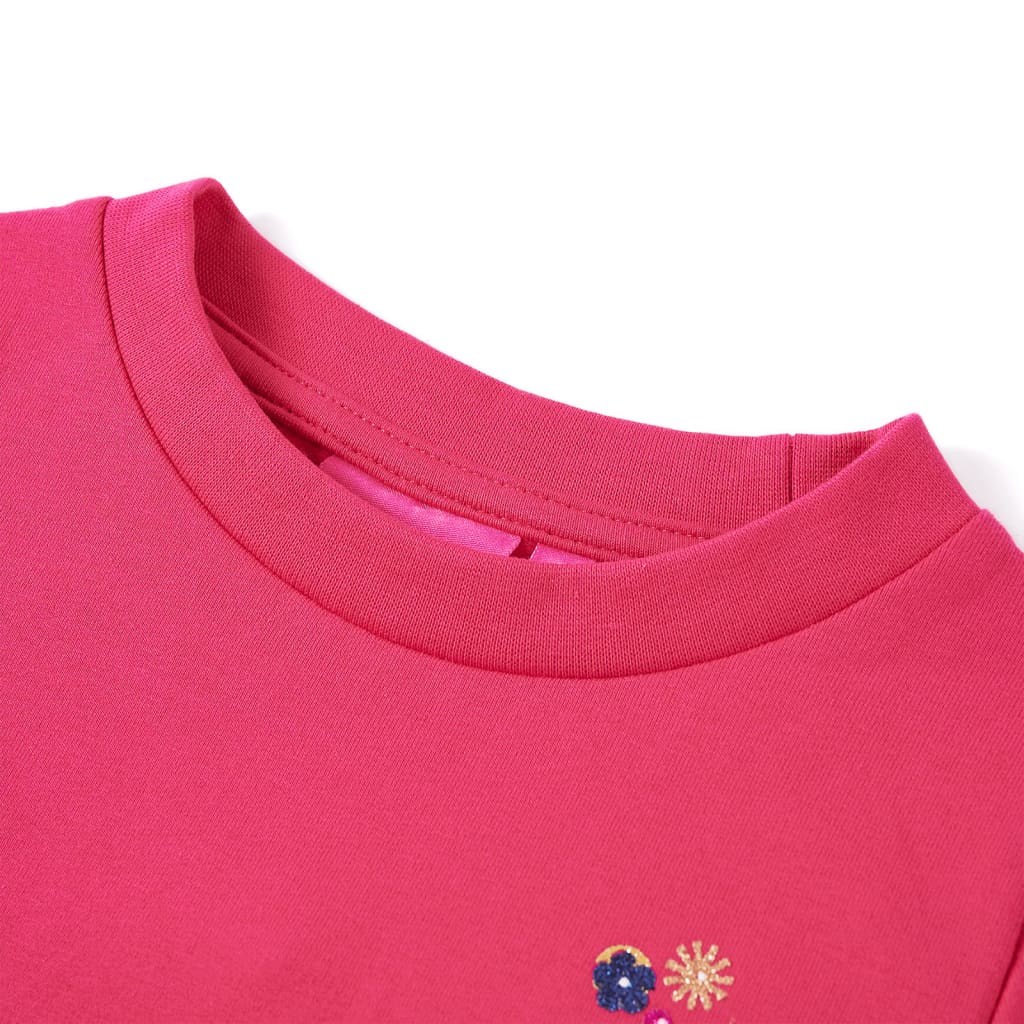 Sweatshirt pour enfants rose vif 140