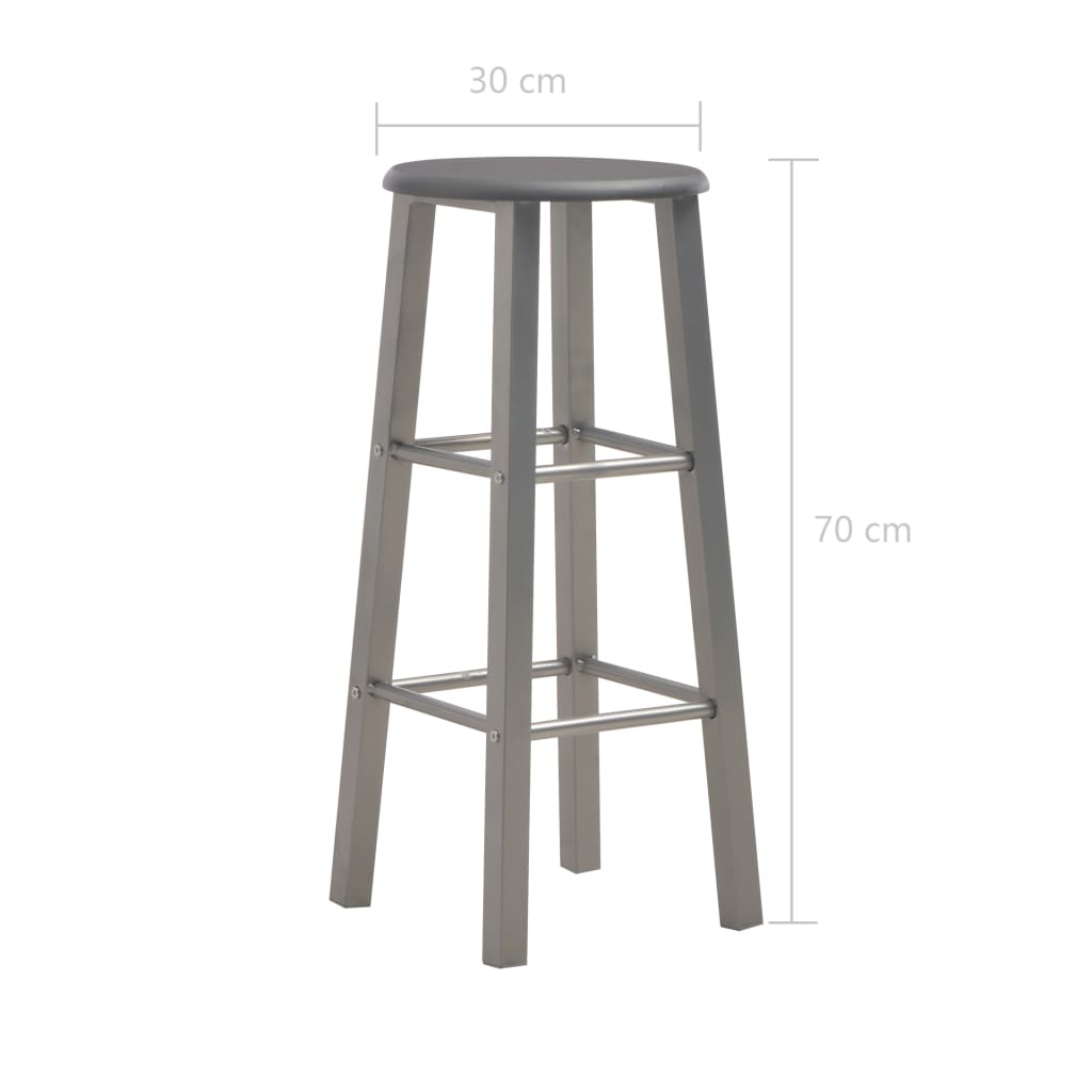 vidaXL Tabourets de bar lot de 2 anthracite MDF