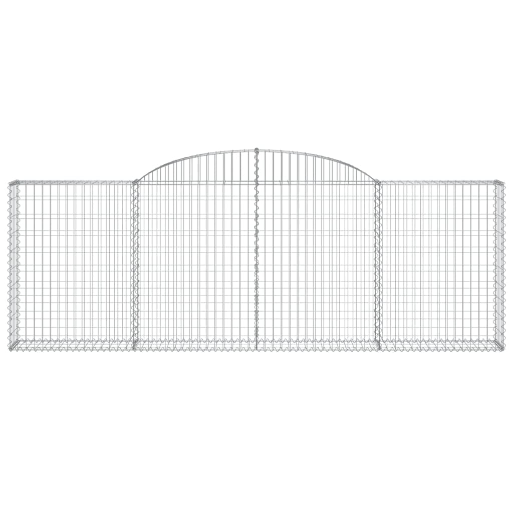 vidaXL Paniers à gabions arqués 6 pcs 300x30x100/120 cm fer galvanisé