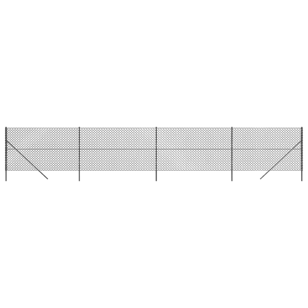 vidaXL Clôture à mailles losangées anthracite 2x10 m