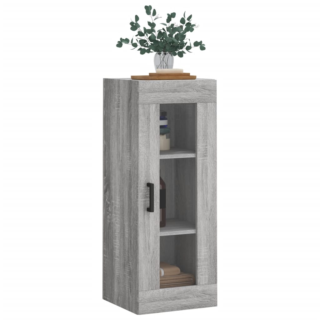 vidaXL Armoire murale sonoma gris 34,5x34x90 cm