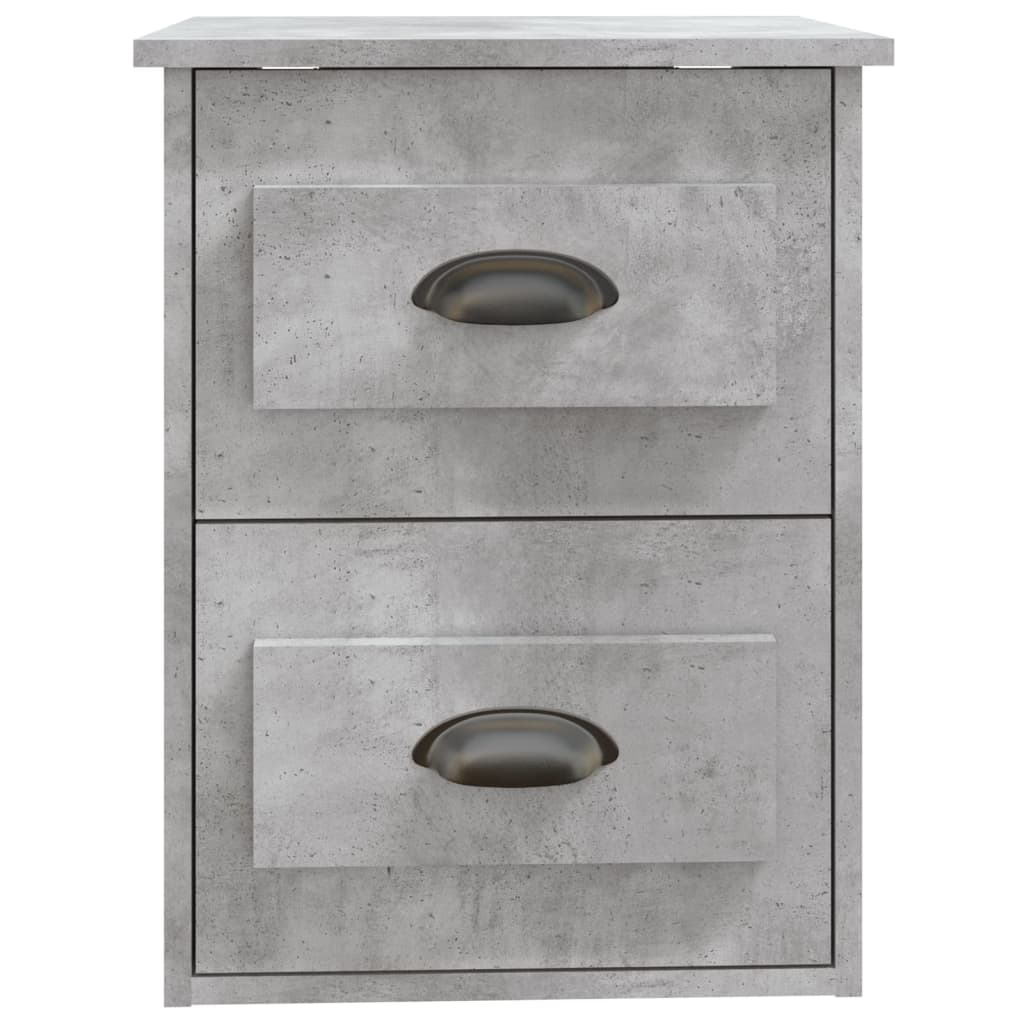 vidaXL Tables de chevet murales 2 pcs gris béton 41,5x36x53 cm