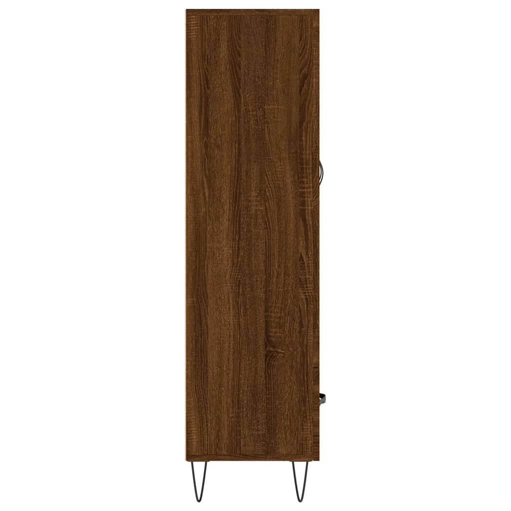 vidaXL Buffet haut chêne marron 69,5x31x115 cm bois d'ingénierie