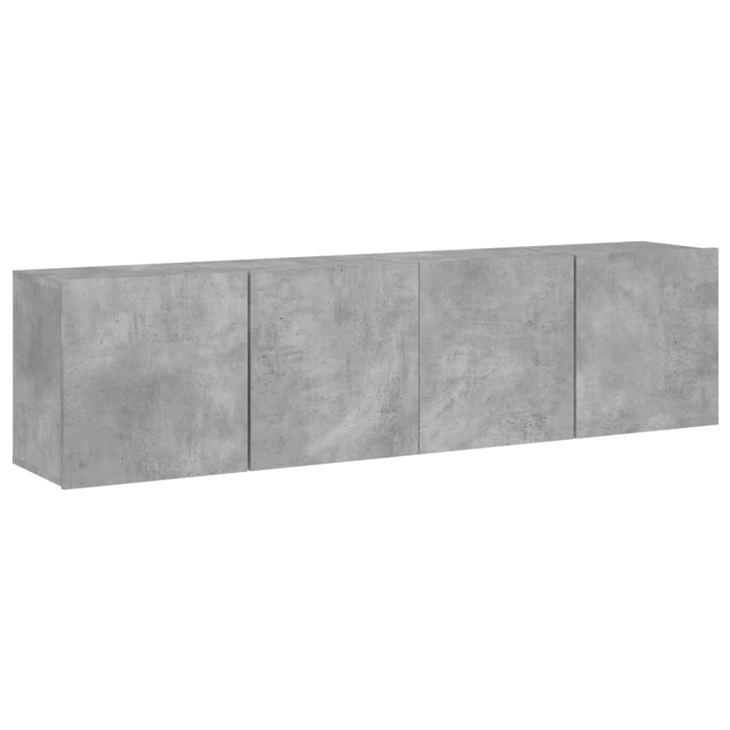 vidaXL Meubles TV muraux 2 pcs gris béton 80x30x41 cm