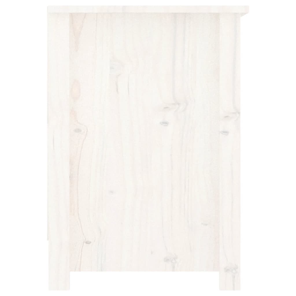 vidaXL Meuble TV Blanc 103x36,5x52 cm Bois de pin massif