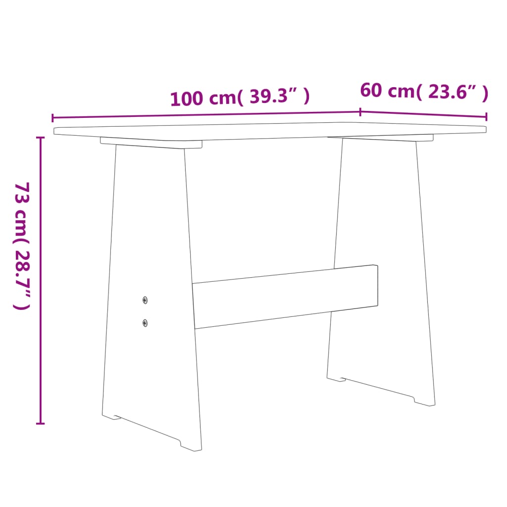 vidaXL Ensemble à manger REINE 3 pcs blanc bois de pin massif