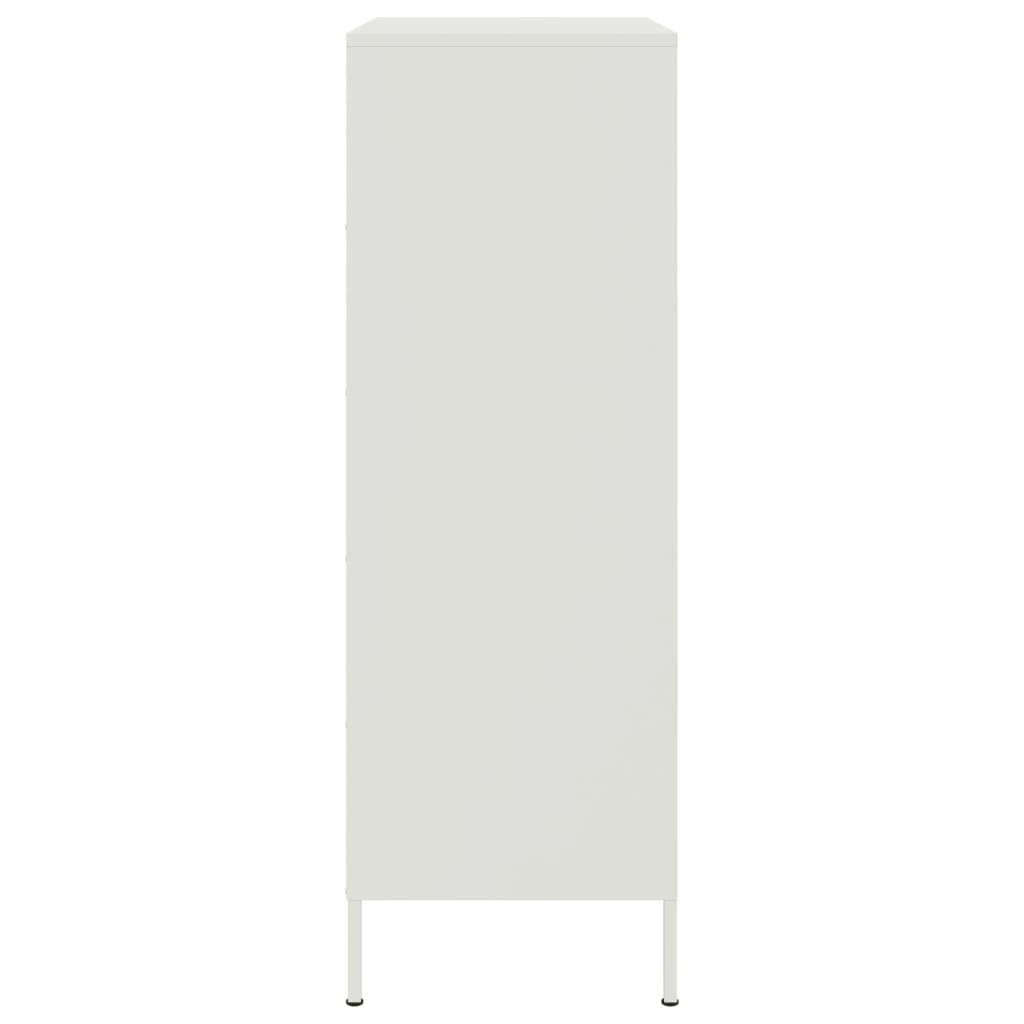 vidaXL Buffet haut blanc 68x39x113 cm acier