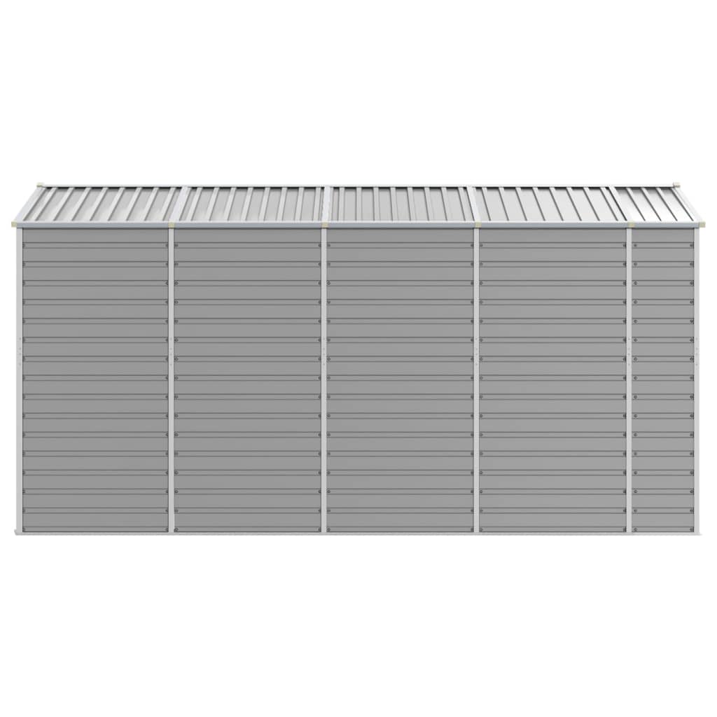 vidaXL Abri de jardin gris clair 191x385x198 cm acier galvanisé