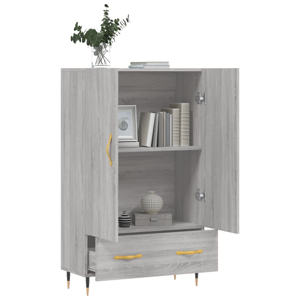 vidaXL Buffet haut sonoma gris 69,5x31x115 cm bois d'ingénierie