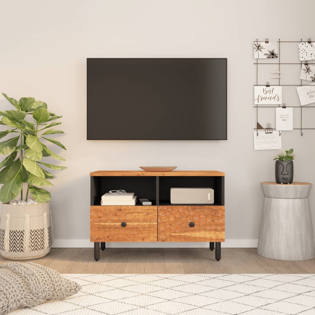 vidaXL Meuble TV 70x33x46 cm Bois d'acacia massif