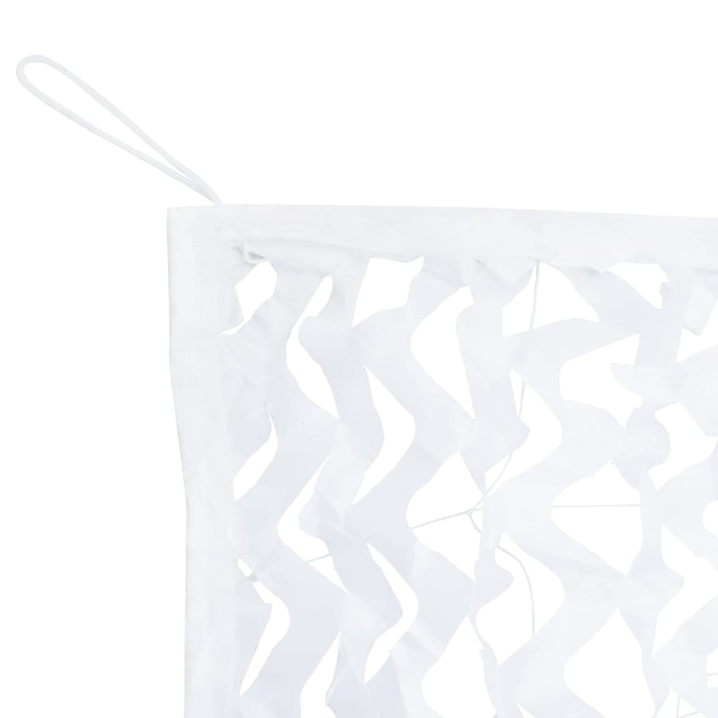 vidaXL Filet de camouflage avec sac de rangement 292x213 cm blanc