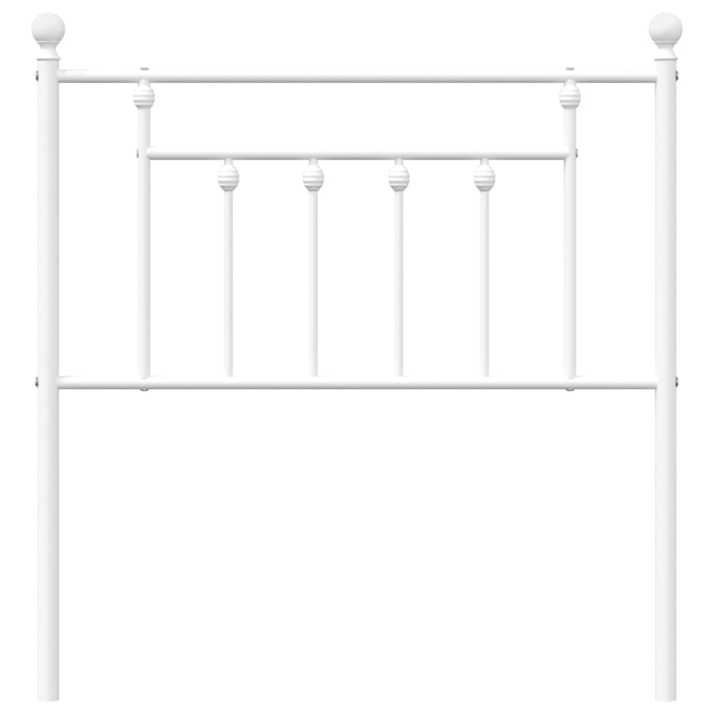 vidaXL Tête de lit métal blanc 80 cm